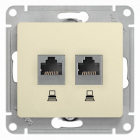 Розетка компьютерная 2-м Glossa RJ45 кат.5E механизм беж. SE GSL000285KK - smartlife-ural.ru – Екатеринбург