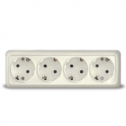 Розетка 4-м ОП Олимп с заземл. сл. кость UNIVersal 1169 - smartlife-ural.ru – Екатеринбург
