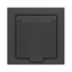 Розетка 1-м СП Афина 16А IP20 с заземл. с крышкой в сборе графит Universal A0029-Gr - smartlife-ural.ru – Екатеринбург