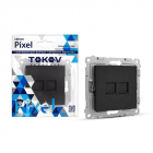 Розетка компьютерная 2-м СП Pixel RJ45 кат.5E механизм карбон TOKOV ELECTRIC TKE-PX-RC2-C14 - Интернет-магазин СМАРТЛАЙФ