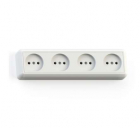 Розетка 4-м ОП Оптима РА16-402 16А IP20 с монтаж. пластиной бел. Кунцево 8024 - smartlife-ural.ru – Екатеринбург