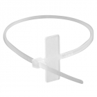 Хомут кабельный 2.5х100 полиамид бел. с табличкой 7.8х24.5 (уп.100шт) DKC 252100SR-M - smartlife-ural.ru – Екатеринбург
