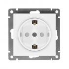 Розетка 1-м СП Афина 16А IP20 с заземл. защ. шторки механизм бел. Universal A0049 - Интернет-магазин СМАРТЛАЙФ