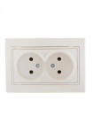 Розетка 2-м СП Mira 16А IP20 без заземл. со вставкой керамика жемчуж./бел. перламутр. LEZARD 701-3030-128 - smartlife-ural.ru – Екатеринбург