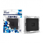 Розетка телефонная 1-м СП Pixel RJ11 механизм карбон TOKOV ELECTRIC TKE-PX-RT1-C14 - smartlife-ural.ru – Екатеринбург