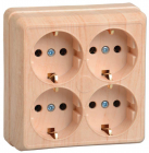 Розетка 4-м ОП Октава РС24-3-ОС 16А IP20 с заземл. сосна GENERICA ERO41-K03-16-DC - smartlife-ural.ru – Екатеринбург