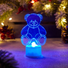 Фигура светодиодная "Мишка 2D" 1LED RGB 0.1Вт IP20 на подставке элементы питания 3хAG13(LR44) (в компл.) Neon-Night 501-047 - smartlife-ural.ru – Екатеринбург
