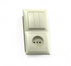 Блок СП БКВР-410 Селена (3-кл. выкл. + розетка) сл. кость Кунцево 8172 - smartlife-ural.ru – Екатеринбург