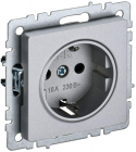 Розетка BRITE РС14-1-0-БрА 16А с заземл. защ. шторки механизм алюм. IEK BR-R14-16-K47 - smartlife-ural.ru – Екатеринбург