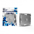 Розетка компьютерная 1-м СП Pixel RJ45 кат.5E механизм алюм. TOKOV ELECTRIC TKE-PX-RC1-C03 - Интернет-магазин СМАРТЛАЙФ