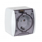 Розетка 1-м ОП Владивосток 16А IP54 с заземл. с прозр. крышкой бел. EKF EQR16-029-30-54-T - smartlife-ural.ru – Екатеринбург