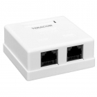 Розетка настенная TERACOM кат.5E неэкранированная 2 порта RJ-45 Dual IDC бел. EKF TRC-WBOX-2RJ45-5EUTP-WH - Интернет-магазин СМАРТЛАЙФ