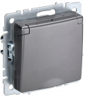 Розетка BRITE РСбш10-3-БрС 16А IP20 с заземл. защ. шторки с крышкой механизм сталь IEK BR-R16-16-K46 - smartlife-ural.ru – Екатеринбург