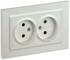 Розетка 2-м СП BRITE РС12-2-БрЖ 10А в сборе без заземл. без защ. шторок жемчуж. IEK BR-R20-10-K36-F - smartlife-ural.ru – Екатеринбург