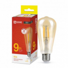 Лампа светодиодная LED-ST64-deco gold 9Вт цилиндр золотая 3000К тепл. бел. E27 1040лм 230В IN HOME 4690612035659 - smartlife-ural.ru – Екатеринбург
