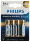 Элемент питания алкалиновый AA/LR6 1.5В Premium (блист. 4шт) Philips Б0062753 - Интернет-магазин СМАРТЛАЙФ