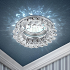 Светильник DK16 CH/WH декор "круглый с мелкими хрусталиками" хром/прозр. ЭРА C0044737 - smartlife-ural.ru – Екатеринбург