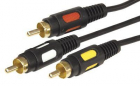 Шнур 3RCA Plug - 3RCA Plug 1.5м (GOLD) (уп.10шт) Rexant 17-0212 - Интернет-магазин СМАРТЛАЙФ