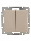 Выключатель 2-кл. СП Rain IP20 с подсветкой механизм крем. LEZARD 703-0388-112 - smartlife-ural.ru – Екатеринбург