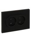 Розетка 2-м СП FORTE&PIANO FP126 10А без заземл. без защ. шторок безвинт. крепл. черн. IEK FP-R20-10-1-K02 - smartlife-ural.ru – Екатеринбург