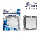 Выключатель 2-кл. СП Pixel 10А IP20 механизм айс TOKOV ELECTRIC TKE-PX-V2-C34 - smartlife-ural.ru – Екатеринбург