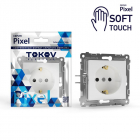Розетка 1-м СП Pixel 16А IP20 с заземл. механизм айс TOKOV ELECTRIC TKE-PX-R1Z-C34 - smartlife-ural.ru – Екатеринбург