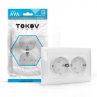 Розетка 2-м СП AVA 16А IP20 с заземл. защ. шторки в сборе бел. TOKOV LIGHT TKL-AV-R2FZSF-C01 - smartlife-ural.ru – Екатеринбург