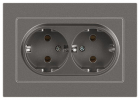 Розетка 2-м СП Accent 6-205-09 16А IP20 250В 2P+E Schuko AL/CU титан Intro Б0063500 - smartlife-ural.ru – Екатеринбург