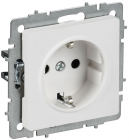 Розетка BRITE РС14-1-0-БрАБ 16А с заземл. защ. шторки механизм арктич. бел. IEK BR-R14-16-K91 - smartlife-ural.ru – Екатеринбург