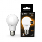 Лампа светодиодная Black 7Вт A60 грушевидная 3000К тепл. бел. E27 680лм GAUSS 102502107 - smartlife-ural.ru – Екатеринбург