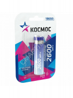 Аккумулятор Li-ion 18650 2600мА.ч с защитой (блист.1шт) КОСМОС KOC18650Li-ion26PBL1 - Интернет-магазин СМАРТЛАЙФ