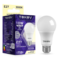 Лампа светодиодная 10Вт А60 3000К Е27 176-264В TOKOV ELECTRIC TKE-A60-E27-10-3K - smartlife-ural.ru – Екатеринбург