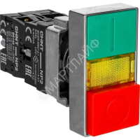 Кнопка двойная NP2-EW8465 1НО+1НЗ AC/DC 220/230В(LED) IP40 CHINT 574745 - Интернет-магазин СМАРТЛАЙФ