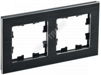 Рамка 2-м BRITE РУ-2-1-БрЧ металл черн. IEK BR-M22-M-K02 - smartlife-ural.ru – Екатеринбург