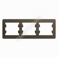 Рамка 3-м Glossa горизонт. шоколад SE GSL000803 - smartlife-ural.ru – Екатеринбург
