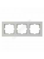 Рамка 3-местн. горизонт. VESNA платина LEZARD 742-3500-148 - smartlife-ural.ru – Екатеринбург