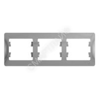Рамка 3-м Glossa горизонт. алюм. SE GSL000303 - smartlife-ural.ru – Екатеринбург