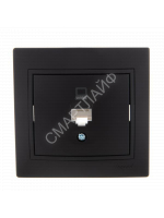 Розетка компьютерная 1-м СП Mira RJ45 черн. бархат LEZARD 701-4242-139 - smartlife-ural.ru – Екатеринбург