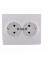 Розетка 2-м СП Karina с заземл. термопласт бел. LEZARD 707-0200-127B - smartlife-ural.ru – Екатеринбург