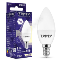 Лампа светодиодная 7Вт С37 3000К Е14 176-264В TOKOV ELECTRIC TKE-C37-E14-7-3K - smartlife-ural.ru – Екатеринбург