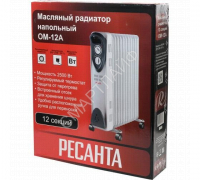 Радиатор масляный 2500Вт ОМ-12А Ресанта 67/3/21 - Интернет-магазин СМАРТЛАЙФ