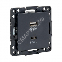 Розетка USB 2-м Стокгольм тип A+C механизм черн. PROxima EKF EZR-2USB-type-C - smartlife-ural.ru – Екатеринбург