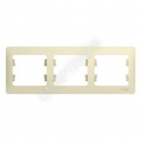 Рамка 3-м Glossa горизонт. беж. SE GSL000203 - smartlife-ural.ru – Екатеринбург