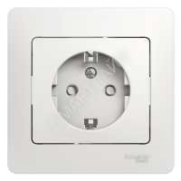 Розетка 1-м СП Glossa 16А IP20 с заземл. защ. шторки в сборе бел. SE GSL000144 - smartlife-ural.ru – Екатеринбург