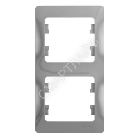 Рамка 2-м Glossa вертикал. алюм. SE GSL000306 - smartlife-ural.ru – Екатеринбург