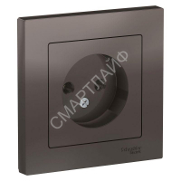 Розетка 1-м СП AtlasDesign 16А IP20 без заземл. в сборе мокко SE ATN000640 - smartlife-ural.ru – Екатеринбург