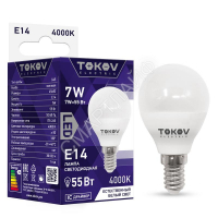 Лампа светодиодная 7Вт G45 4000К Е14 176-264В TOKOV ELECTRIC TKE-G45-E14-7-4K - smartlife-ural.ru – Екатеринбург