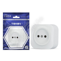 Розетка 1-м ОП Frea 16А IP20 250В без заземл. АБС-пластик бел. TOKOV ELECTRIC TKE-FR-R1-C01 - smartlife-ural.ru – Екатеринбург