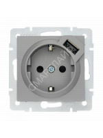 Розетка 1-м СП Vesna с заземл. с заряд. устройством USB механизм платина LEZARD 742-3588-181 - smartlife-ural.ru – Екатеринбург