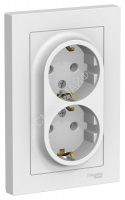 Розетка двойная AtlasDesign с заземл. 16А в сборе лотос SE ATN001324 - smartlife-ural.ru – Екатеринбург